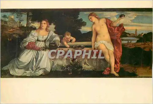 Moderne Karte Galleria Borghese Roma Le Tittan L'Amour Sacre et l'Amour Profane