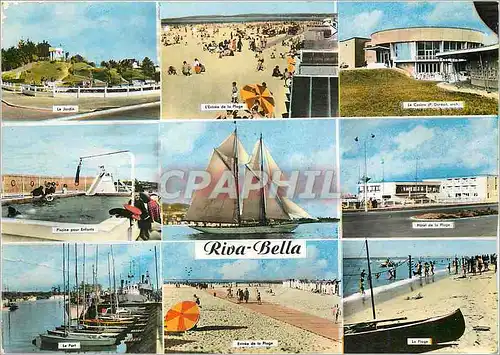 Cartes postales moderne Riva bella Le jardin L'entree de la plage Le casino Piscine pour enfants Hotel de la plage Batea