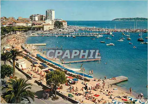 Cartes postales moderne la cote d azur varoise 2471 sainte maxime (var) vue generale sur la plage et le port Bateaux