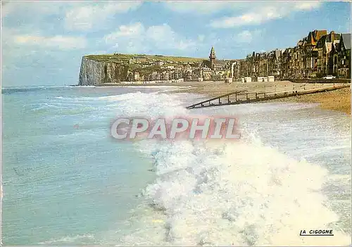 Moderne Karte Normandie France Le bris des vagues et vue sur Mers