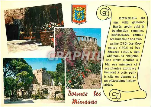 Cartes postales moderne La cote d azur bormes les mimosas (var) la tour du chateau