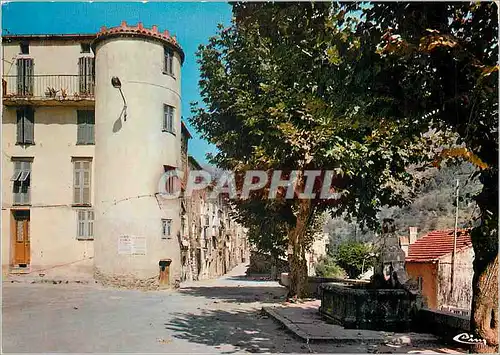 Cartes postales moderne Castellar (06 a m) alt 365m la touretta et la fontaine rue du lavoir