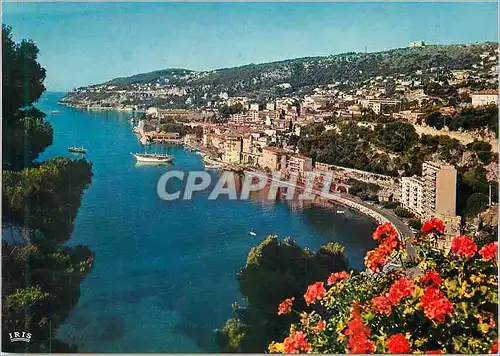 Moderne Karte La cote d azur villefranche sur mer vue generale