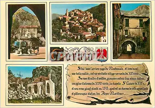 Cartes postales moderne Gorbio alpes maritimes altitudes 360 metres