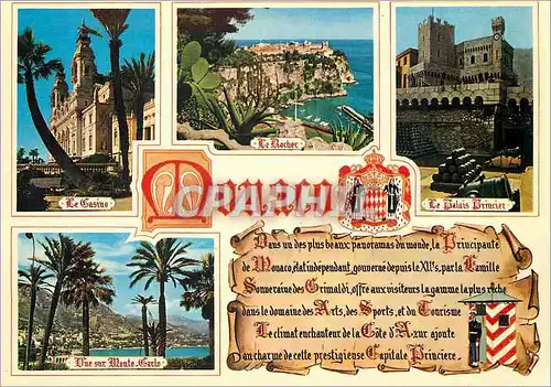Cartes postales moderne Principaute de monaco cote d azur french riviera