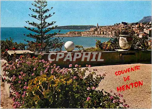 Moderne Karte Les sites merveilleux de la cote d azur menton (a m) vue generale