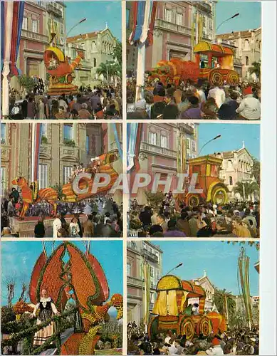 Cartes postales moderne Menton fetes du citron corso aux fruits d or