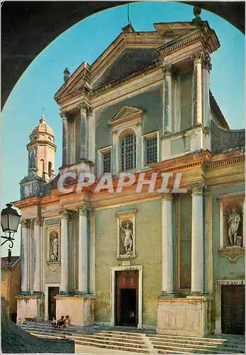 Cartes postales moderne Menton la vieille ville pittoresque la magnifique eglise st michel (facade style baroque)