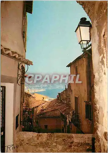 Moderne Karte Menton vieille rue echappee sur l italie