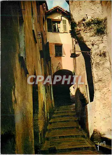 Moderne Karte Roquebrune (alpes maritimes) vieille rue voutee