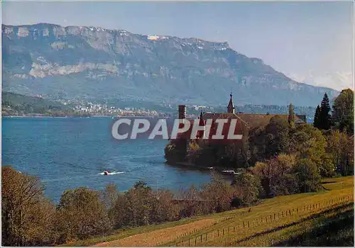 Moderne Karte L abbaye hautecombe (savoie) sur les rives du lac du bourget