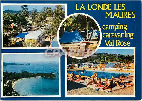 Cartes postales moderne La londe les maures (var) camping caravanning val rose bar restaurant piscine