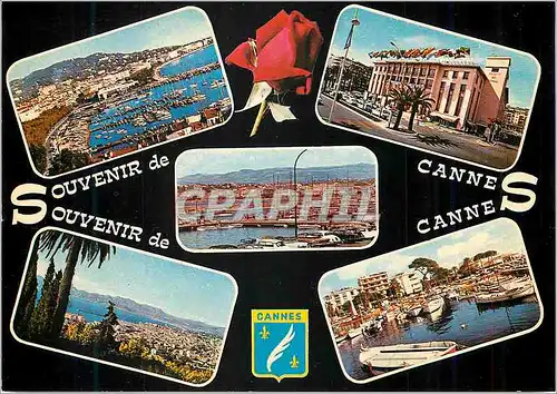 Moderne Karte Cannes souvenir de cannes