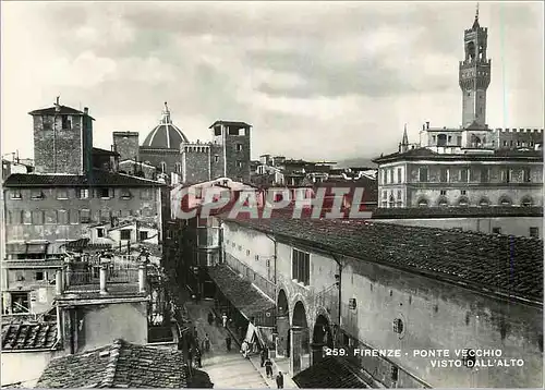 Moderne Karte Firenze ponte vecchio visto dall alto