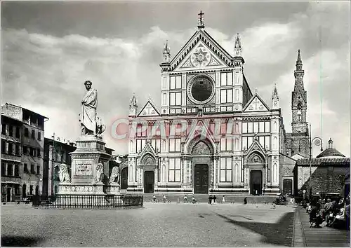 Moderne Karte Florence la basilique de s croce et monument a dante