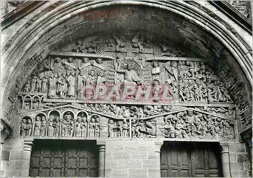 Moderne Karte Conques en rouergue (aveyron) le tympan (xii siecle)