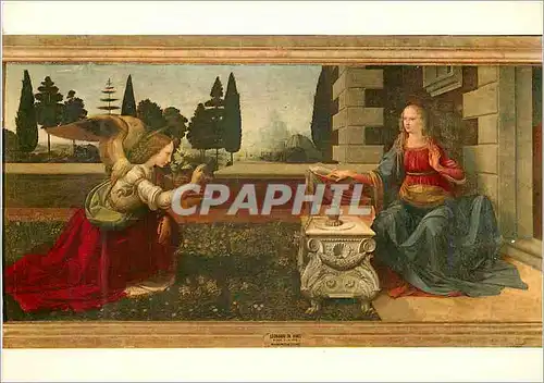 Cartes postales moderne Firenze gallerie uffizi leonardo da vinci (1470 1475) l annonciation