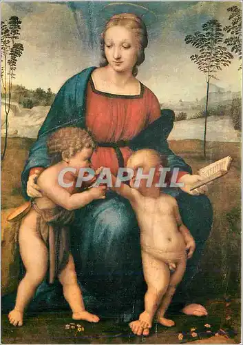 Cartes postales moderne Firenze gallerie uffizi raffaello la madone du chardonneret