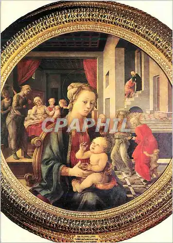 Cartes postales moderne Firenze gallerie palatini vierge et l enfant