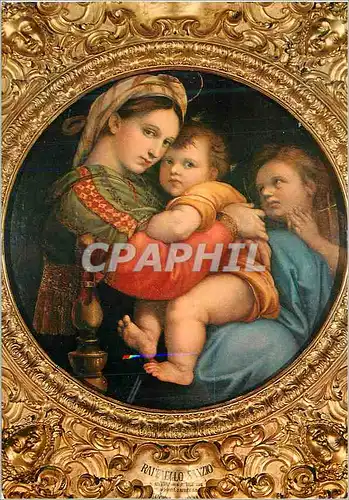 Cartes postales moderne Firenze gallerie pitti raffaello la vierge della seggiola