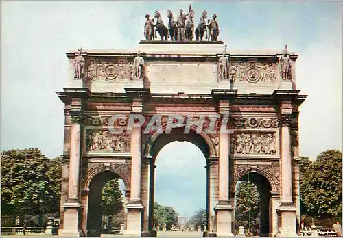 Moderne Karte Paris jardin des tuileries l arc de triomphe du carrousel