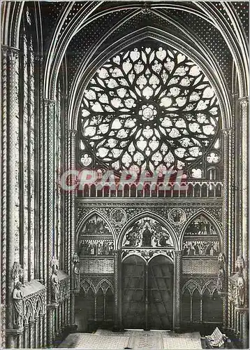 Moderne Karte Paris la sainte chapelle du palais (xiii s) chapelle haute la rosace (xv s)
