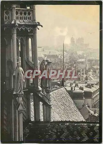 Moderne Karte Dijon saint philibert depuis la tour sud de saint benigne au premier plan la fleche de saint ben