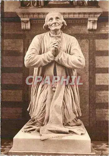 Moderne Karte Chapelle du coeur du saint cure d ars la statue de cabuchet (de face)