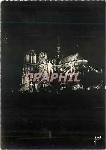 Cartes postales moderne Paris la nuit notre dame