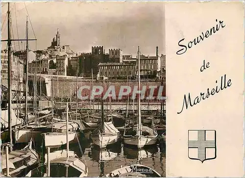 Moderne Karte Souvenir de marseille Bateaux