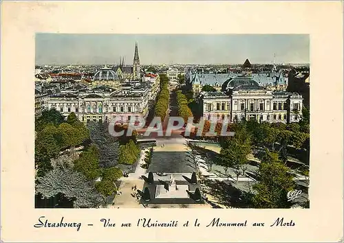 Cartes postales moderne Strasbourg vue sur l universite et le monument aux morts
