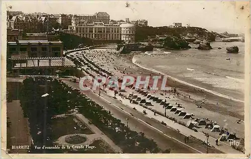 Cartes postales moderne Biarritz vue d ensemble de la grande plage