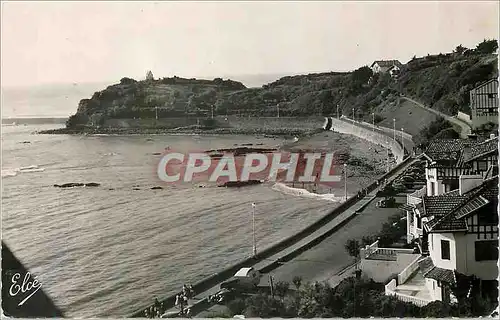 Moderne Karte St jean de luz basses pyr la cote et la plage vers ste barbe