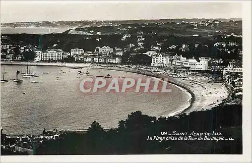Cartes postales moderne Saint jean de luz la plage prise de la tour de bordagain
