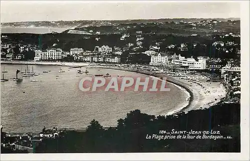 Moderne Karte Saint jean de luz la plage prise de la tour de bordagain