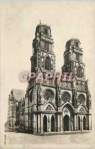 Moderne Karte Orleans la cathedrale sainte croix (monument historique)
