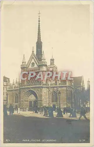 Cartes postales moderne Paris eglise st laurent