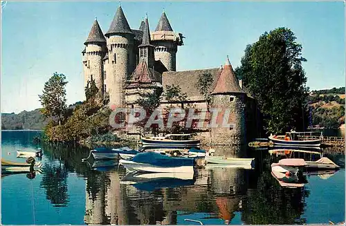 Moderne Karte Barrage de bort les orgues (correze) le chateau de val (xv s) base du yachting club de france