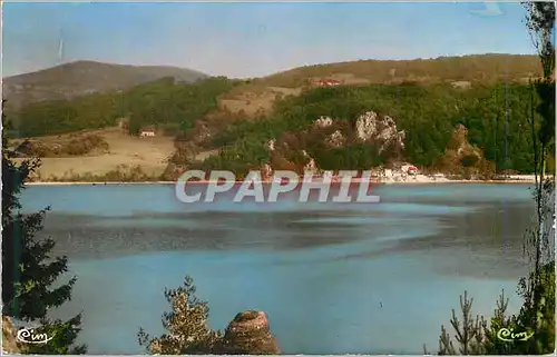 Moderne Karte Le lac d issarles (ardeche) au fond deversoir du barrage de montpezat