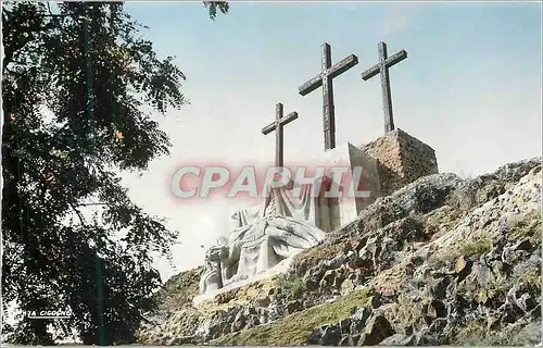 Moderne Karte Priva (ardeche) le calvaire et la pieta (sarrabezoles 1957)