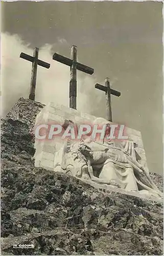 Moderne Karte Priva (ardeche) le calvaire et la pieta (sarrabezoles 1957)