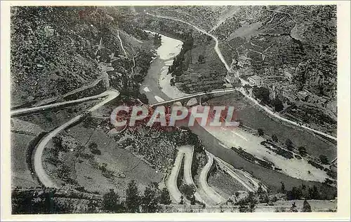 Cartes postales moderne Les gorges du tarn la malene vue sur la ville et le tarn