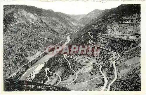 Cartes postales moderne Les gorges du tarn la malene les lacets de la route du causse mejean a meyrueis