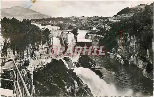 Cartes postales moderne Genissiat (ain) vue d ensemble des ouvrages du grand barrage de genissiat