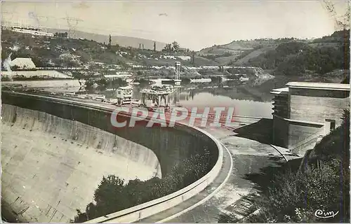 Cartes postales moderne Barrage du genissiat (ain) route et vue d ensemble du barrage