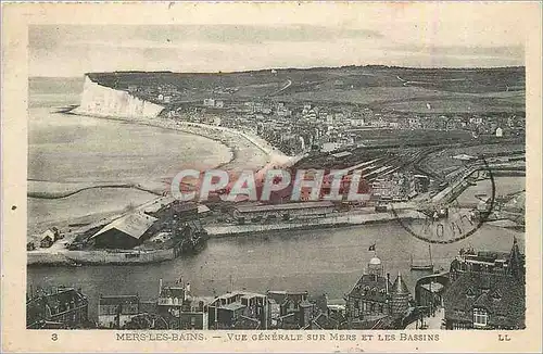 Cartes postales Mers les bains vue generale sur mers et les bassins