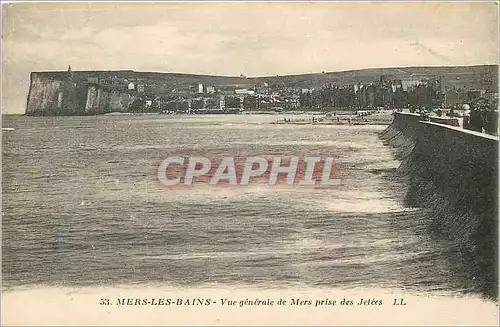 Cartes postales Mers les bains vue generale de mers prise des jetees