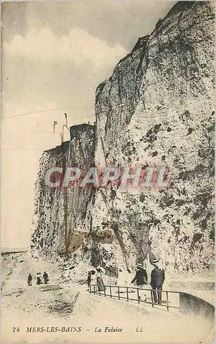 Cartes postales Mers les bains la falaise
