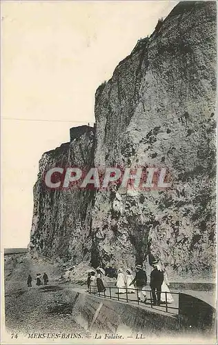 Cartes postales Mers les bains la falaise