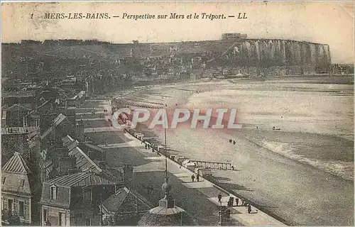 Cartes postales Mers les bains perspective sur mers et le treport